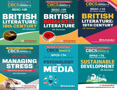 BEGC-108 British Literature: 18th Century BEGC-109 British Romantic Literature BEGC-110 British Literature: 19th Century BPCS-186 Managing Stress BPCG-174 Psychology And Media BPAG-174 Sustainable Development(Paperback, GPH Expert) BEGC-108 British Literature: 18th Century BEGC-109 British Romantic Literature BEGC-110 British Literature: 19th Century BPCS-186 Managing Stress BPCG-174 Psychology And Media BPAG-174 Sustainable Development(Paperback, GPH Expert)
