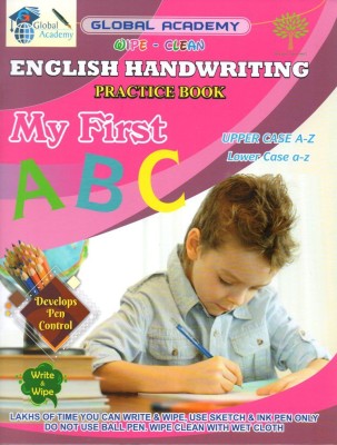 Re-Usable Wipe And Clean Book | English Handwriting - My First ABC | Capital & Small Letters |(Paperback, Global Academy)