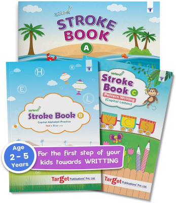 Nurture Stroke Books And Pattern Writing Book For Kids | Practice Standing And Sleeping Lines, Curves And ABCD Alphabet Tracing For Preschool And Nursery Children | Includes Colourful Pictures And Activities | 2 To 5 Year Old | Pack Of 3 Books(Paperback, Target Publications)