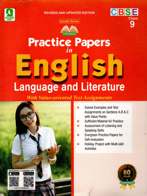 Evergreen, Practice Papers In English Language And Literature With Value-Oriented Test Assignments Cbse Class - 9(Hardcover, G.C. MAGO)