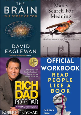Generic Set. The Brain. Rich Dad. Man's Search For Meaning. Red People. Combo Set Of 4 Books(Paperback, Self help)