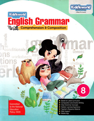 Kiddleworld, English Grammar With Comprehension & Composition, Class-8(Paperback, RISHI SANKHLA)
