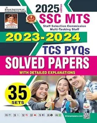 SSC MTS TCS PYQs 2023 To 2024 Solved Papers 35 Sets 2025 Edition (5487)(Paperback, Kiran)