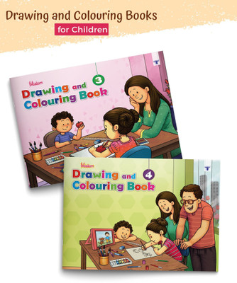 Blossom Drawing Book And Colouring Practice Books For Kids | Level 3 And 4 | Learn How To Draw Easily With Step By Step Instructions | Pencil Drawing Techniques For Children | 7 To 10 Year Old | Set Of 2 Books(Paperback, Target Publications)