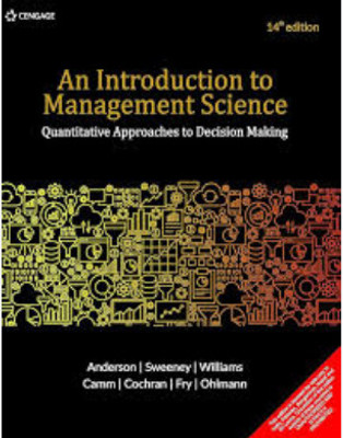 An Introduction To Management Science Anderson(Paperback, unknown)