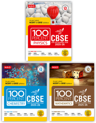 MTG CBSE Class-12 100 Percent Physics, Chemistry, Mathematics For 2025-26 Exam (Set Of 3) | Chapter-Wise Question Bank, Theory, Diagrams Available All In One Book | As Per Latest NCERT & CBSE Syllabus(Paperback, MTG Editorial Board)