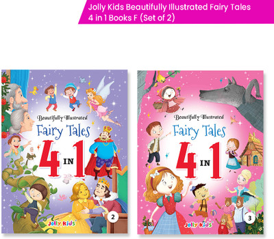 Jolly Kids Beautifully Illustrated Classic Fairy Tales 4 In 1 Books F Set Of 2 For Kids Ages 3+| Jack And The Beanstalk, The Emperor's New Clothes, Hansel And Gretel, Pinocchio, Little Red Riding Hood(Paperback, Jolly Kids)