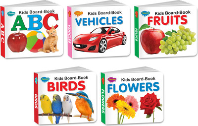 ABC, Vehicles, Fruits, Birds And Flowers Board Book For Kids : Board Book For Kids, Learning Book For Kids, Kids Board Book, Children's Board Book | Combo Of 5 Board Book For Kids(Board Book, Manoj Publications Editorial Board)