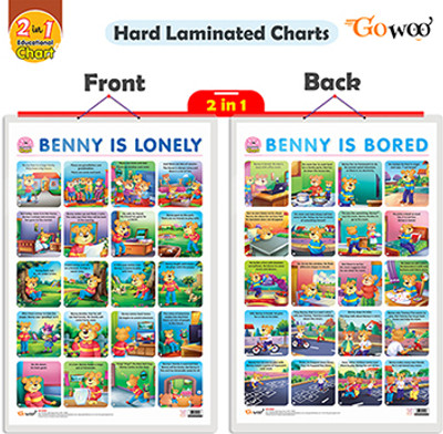 2 IN 1 BENNY IS BORED AND BENNY IS LONELY, Wall Poster For Room Decor High Quality Paper Print With Hard Lamination (20 Inch X 30 Inch, Rolled)(Hardcover, Sahil)