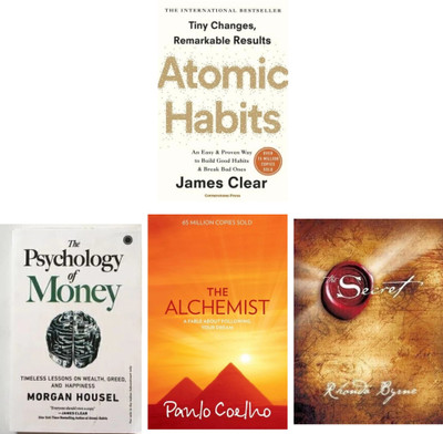 Atomic Habits, The Psychology Of Money, The Alchemist, The Secret, Combo_set Of 4 Book(Paperback, Self help)