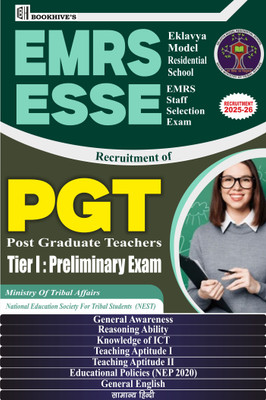 EMRS ESSE PGT Post Graduate Teachers Common Syllabus 2025-2026 Tier 1 (Set Of 8 Books) Eklavya Model Residential School EMRS Staff Selection Exam(Paperback, CHETAN SAKHUJA)