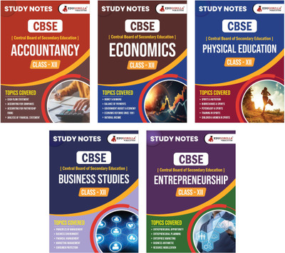 CBSE Class XII CBSE Commerce Stream Combo Notes - Accountancy, Business Studies, Economics, Entrepreneurship, Physical Education | Set Of 5 Guide Books In English | Complete Study Material With Solved MCQs(Paperback, EduGorilla Prep Experts)