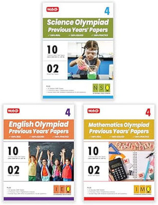 MTG Class-4 IMO-NSO-IEO Olympiad 10 Previous Years Papers (2024-2020 Set A & B) Mathematics, Science & English (Set Of 3 Books) With Model Test Papers & 24 Sample OMR Sheets | PYQs For SOF 2025-26 Exam Paperback – 14 April 2025(Paperback, Mtg Editorial Board) MTG Class-4 IMO-NSO-IEO Olympiad 10 Previous Years Papers (2024-2020 Set A & B) Mathematics, Science & English (Set Of 3 Books) With Model Test Papers & 24 Sample OMR Sheets | PYQs For SOF 2025-26 Exam Paperback – 14 April 2025(Paperback, Mtg Editorial Board)