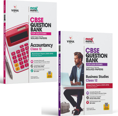 CBSE Question Bank 2026 Class 12 Business Studies, Accountancy 2 Books Sure Success Combo By MaxxMarks(Paperback, VIDYA EDITORIAL BOARD)