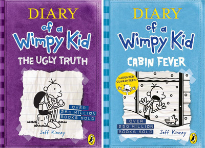 Set Of 2 (Two) Books Of Diary Of A Wimpy Kid : The Ugly Truth, Cabin Fever(Paperback, Jeff Kinney)