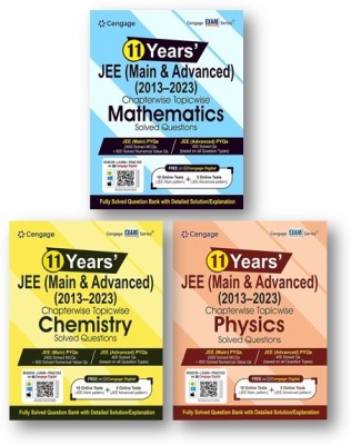 11 Years' JEE Main & Advanced Chapterwise Topicwise Mathematics , Physics & Chemistry (3-Books Set )Solved Questions 2013-2023(Paperback, CENGAGE LEARNING EXPEART TEAM)