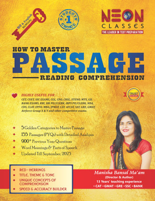 Passage- Reading Comprehension By Manisha Bansal For SSC CGL, CHSL, CPO,STENO, GD,MTS,CDS, Bank And Other Competitive Exams(Paperback, Manisha Bansal Mam)