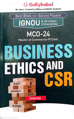 IGNOU (M.COM) Help Guide (MCO-24, Business Ethics And CSR)(PAPER BINDING, GPH)