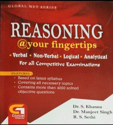 Global Reasoning Verbal & Non- Verbal Logical Analytical For All Competitive Examination(Pepar back, Dr S. Khanna)