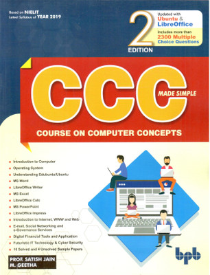 CCC Course On Computer Concept-Made Simple (2300 Multiple Choice Questions)(Paperback, Satish Jain, M Geetha)