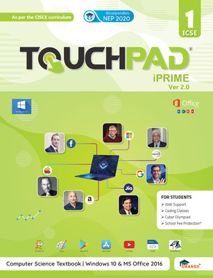 TOUCHPAD IPRIME Ver. 2.0 Class 1 ICSE- Computer Science Textbook Windows 10 & MS Office 2016(Paperback, Partha Saha)