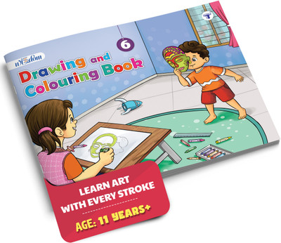Wisdom Drawing And Colouring Book For Kids | Level 6 For 11+ Years Old | Engaging Activity Book(Paperback, Target Publications)