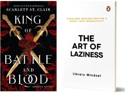 Pack Of 2-(King Of Battle And Blood),(The Art Of Laziness)(Paperback, Scarlett St. Clair, Library Mindset)