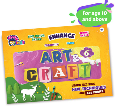 Crafty Minds Art & Craft Book 6 | 25+ Fun Activities For Kids To Boost Creativity & Fine Motor Skills | Easy Instructions With Step-By-Step Video Tutorials(Spiral, Target Publications)