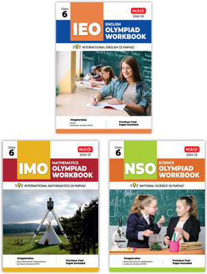 MTG NSO-IMO-IEO (Science, Mathematics & English) Olympiad Workbook Combo Class-6 (Set Of 3 Books) | MCQs, Previous Years Solved Paper & Achievers Section - SOF Olympiad Preparation Books For 2024-25 Exam(Paperback, MTG Editorial Board) MTG NSO-IMO-IEO (Science, Mathematics & English) Olympiad Workbook Combo Class-6 (Set Of 3 Books) | MCQs, Previous Years Solved Paper & Achievers Section - SOF Olympiad Preparation Books For 2024-25 Exam(Paperback, MTG Editorial Board)