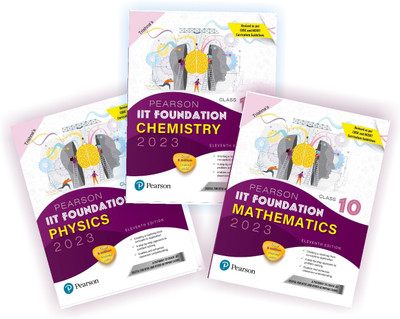 Class 10th IIT Foundation Physics + Chemistry + Maths Pearson For 2023-24 Examinations Set Of 3 Books(Paperback, Trishna's) Class 10th IIT Foundation Physics + Chemistry + Maths Pearson For 2023-24 Examinations Set Of 3 Books(Paperback, Trishna's)
