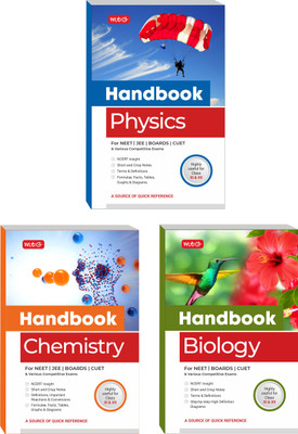 MTG Handbook Of Physics, Chemistry & Biology For NEET, CUET, Boards & Various Competitive Exams (Class 11 & 12) - NCERT Insight | Short And Crisp Notes | Formulae (Set Of 3 Books)(Paperback, Mtg Editorial Board) MTG Handbook Of Physics, Chemistry & Biology For NEET, CUET, Boards & Various Competitive Exams (Class 11 & 12) - NCERT Insight | Short And Crisp Notes | Formulae (Set Of 3 Books)(Paperback, Mtg Editorial Board)