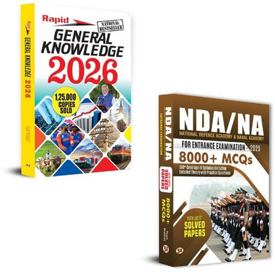 Rapid General Knowledge-2026 With Current Affairs + NDA/NA National Defence Academy & Naval Academy Entrance Examination Guide | Mathematics & General Ability Test: 7500+ MCQs With Latest Solved Papers | Detailed Theory With Practice Questions Books | Teaching | Competitive | Exams (Set Of 2 Books)( Rapid General Knowledge-2026 With Current Affairs + NDA/NA National Defence Academy & Naval Academy Entrance Examination Guide | Mathematics & General Ability Test: 7500+ MCQs With Latest Solved Papers | Detailed Theory With Practice Questions Books | Teaching | Competitive | Exams (Set Of 2 Books)(
