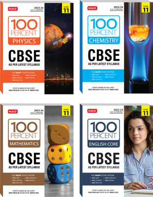 MTG 100 Percent Text-Book Class 11 Physics, Chemistry, Mathematics & English (Set Of 4 Books) With CBSE Chapterwise Topicwise Question Bank & Solved Papers (Based On Latest Pattern For 2023-24 Exam)(Paperback, MTG Editorial Board) MTG 100 Percent Text-Book Class 11 Physics, Chemistry, Mathematics & English (Set Of 4 Books) With CBSE Chapterwise Topicwise Question Bank & Solved Papers (Based On Latest Pattern For 2023-24 Exam)(Paperback, MTG Editorial Board)
