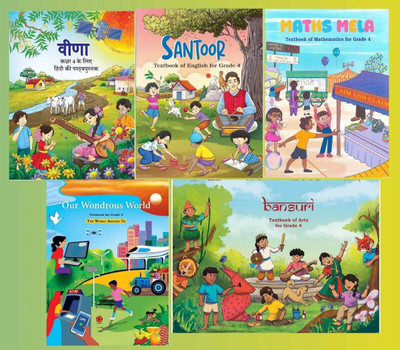 Veena, Santoor, Maths Mela, Our Wondrous World, Bansuri Set Of 5 Books For Class - 4(Paperback, NCERT)