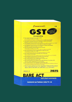 Gst Incorporating Finance Act Edition (01-06-2025) [edition 2025](Paperback, COMMERCIAL LAW PUB. ED. BOARD)