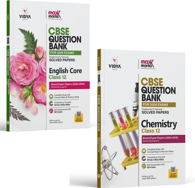CBSE Question Bank 2026 Class 12 Chemistry, English Core 2 Books Sure Success Combo By MaxxMarks(Paperback, VIDYA EDITORIAL BOARD)