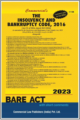 Commercial’s Insolvency & Bankruptcy Code, 2016 With Rules & Regulations, Edition: 2023(Paperback, commercial law publication)