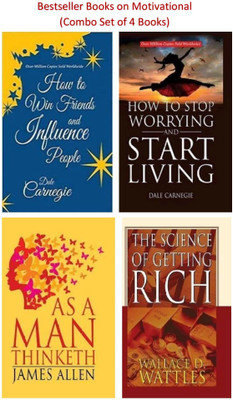 How To Win Friends And Influence People, How To Stop Worrying And Start Living, As A Man Thinketh, The Science Of Getting Rich (Set Of 4 Bestseller Motivational Books)(Hardcover, Dale Carnegie, James Allen, Wallace D. Wattles)