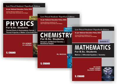 Physics,Chemistry And Mathematics (Combo Of 3 Books) For B.Sc. Students Semester II - NEP 2020 Uttar Pradesh (LPSPE)(Paperback, RL MADAN, PS HEMNE, HK DASS)