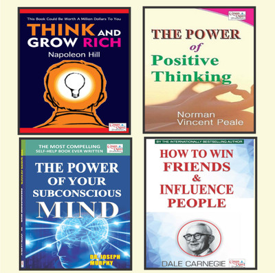 Think And Grow Rich + The Power Of Your Subconscious Mind + The Power Of Positive Thinking + How To Win Friends And Influence People (Set Of 4 Books)(Paperback, Dale Carnegie, Napoleon Hill, Dr. Joseph Murphy, Norman Vincent Peale) Think And Grow Rich + The Power Of Your Subconscious Mind + The Power Of Positive Thinking + How To Win Friends And Influence People (Set Of 4 Books)(Paperback, Dale Carnegie, Napoleon Hill, Dr. Joseph Murphy, Norman Vincent Peale)