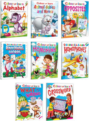 Colour And Learn Complete Combo Of Colouring Books | Pack Of 8 Books(Paperback, Sawan)