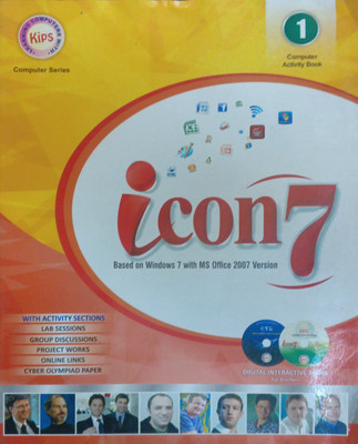Icon 7 Computer Activity Book Class 1(Pepper back, Kips learning)