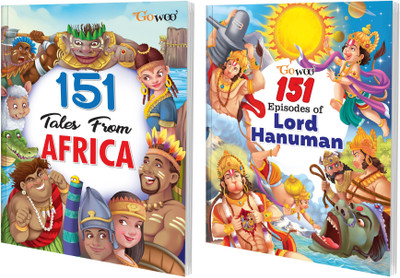 151 Tales From Africa And 151 Episodes Of Lord Hanuman I Pack Of 2 Books I Abridged Illustrated Stories For Children By Gowoo(Paperback, Manoj Publication editorial board)