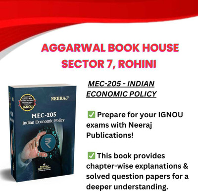 NEERAJ MEC-205 Indian Economic Policy- English Medium - For M.A Course IGNOU - Chapter Wise Help Book / Guide Including Many Solved Sample Papers And Important Exam Notes– Published By Neeraj Publications Paperback(Paperback, NEERAJ EXPERTS)