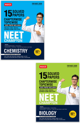 MTG NEET Champion Chemistry, Biology (Set Of 2) | 15 Years Chapterwise Topicwise Solved Papers (PYQ Book) With Medical Entrance Questions For 2026 Exam(Paperback, MTG Editorial Board) MTG NEET Champion Chemistry, Biology (Set Of 2) | 15 Years Chapterwise Topicwise Solved Papers (PYQ Book) With Medical Entrance Questions For 2026 Exam(Paperback, MTG Editorial Board)