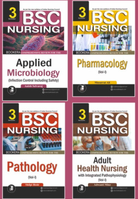 Bookera Bsc Nursing 3rd Semester Applied Microbiology,pharmacologyvol(1),pathlogy Vol(1), Adult Health Nursing With Intergrated Pathophysiology(Paperback, ANISH SELVARAJ, SHILPI BISHT, MUSARRAT ALI, ADWANTI MINZ)