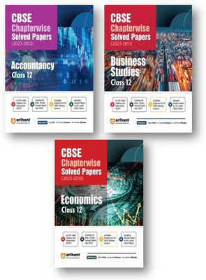 CBSE Class 12th Accountancy, Business Studies & Economics (Set Of 3 Books) Chapter Wise Solved Papers 2023-2012(Paperback, ARIHANT CBSE EXPEART TEAM)