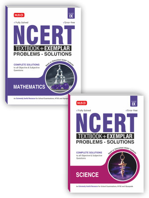 MTG NCERT Textbook + Exemplar Problem Solutions Class 9 Mathematics & Science (Set Of 2 Books) | Complete Solutions To All Objective & Subjective Questions(Paperback, Mtg Editorial Board)