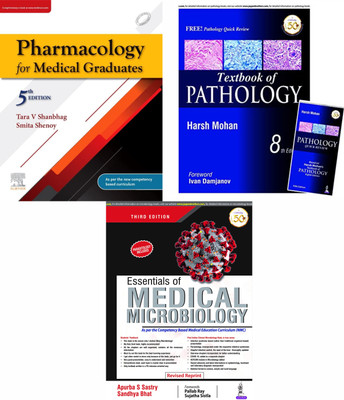 MBBS 2ND YEAR SET (Textbook Of Pathology With Pathology Quick Review And MCQs, 8TH {Harsh Mohan }+ Pharmacology For Medical Graduates, 5th Edition {Shanbagh} + Essentials Of Medical Microbiology, 10th Edititon{Sastry Apurba})(Paperback, ALL AUTHORS)
