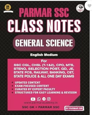 Parmar Sir Ssc Classnotes General Science (Paperback, PARMAR SIR)(Paperback, PARMAR SIKR)